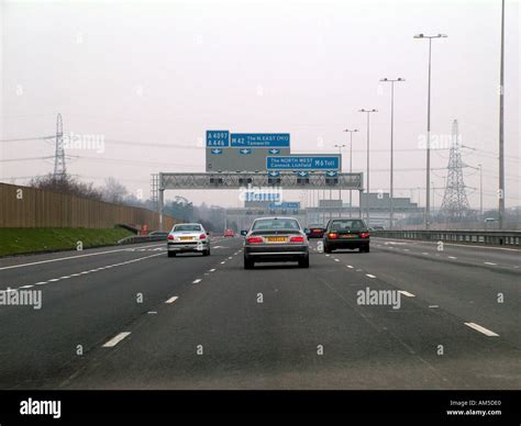 M6 Toll Road Signs from M6 Motorway England UK Stock Photo - Alamy