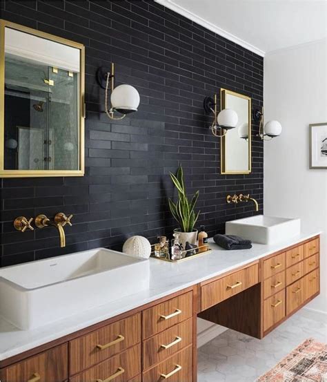 Black Tile Backsplashes Done Right (Centsational Girl) | Bathroom ...