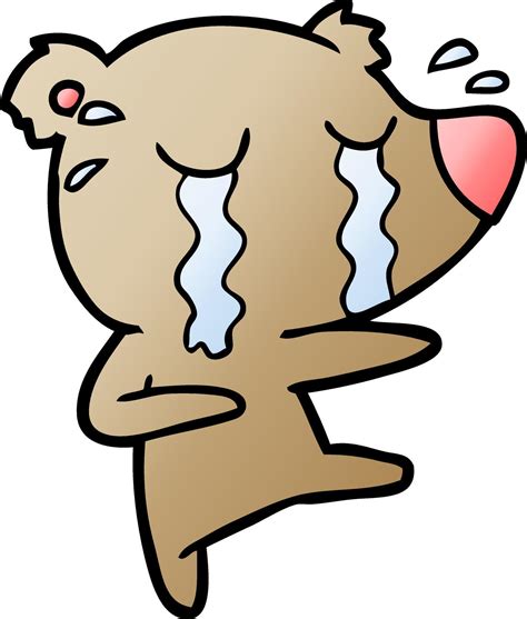 cartoon crying bear 12432133 Vector Art at Vecteezy