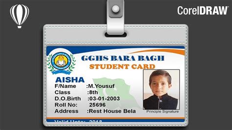 Student Card Design In Coreldraw In High School Id Card Template - Best ...