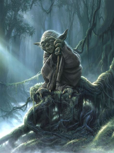 The #Jedi Master in exile on Dagobah. (Front cover of 'Star Wars Art ...