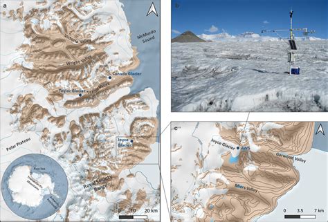 (a) Map of the McMurdo Dry Valleys where the black box shows the region ...