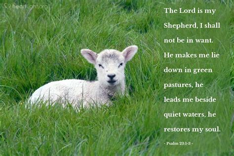 Psalm 23:1-3 — Verse of the Day for 03/17/8014