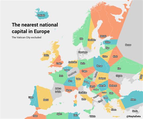 Map Of Europe And Capitals - New York Map Poster