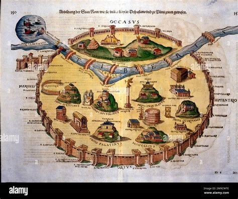 Ancient map of city of rome hi-res stock photography and images - Alamy