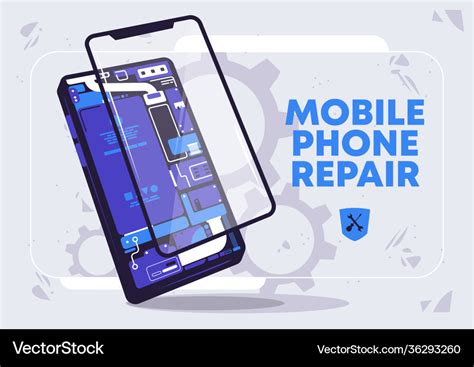 Mobile phone repair Royalty Free Vector Image - VectorStock