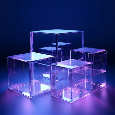 Premium AI Image | 3D glass cubes