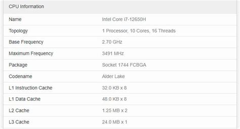 Intel Core i7-12650H Spotted With Surprising Core Configuration In ...