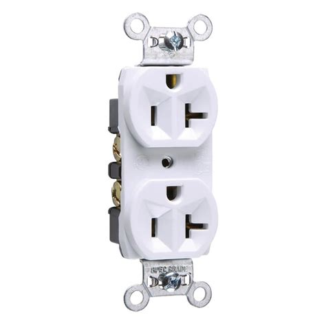 Legrand 20-Amp Commercial Duplex Outlet, White in the Electrical ...