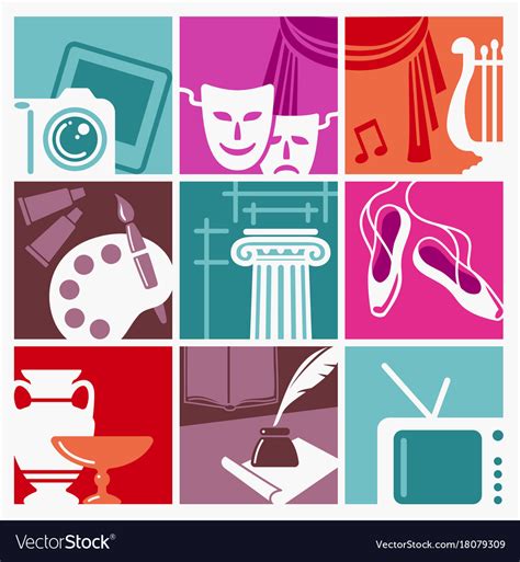 Symbols of arts Royalty Free Vector Image - VectorStock