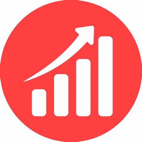 Chart, circle, graph, red, revenue growth icon - Download on Iconfinder