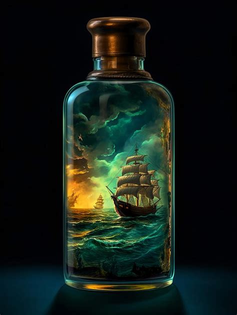 Ship in a Bottle 2 Painting by Lilia D - Fine Art America