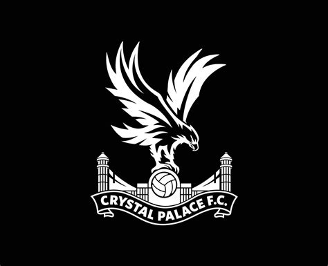 Crystal Palace Club Symbol White Logo Premier League Football Abstract ...