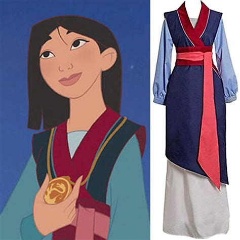 Girls Mulan Dress Halloween Princess Costumes for Girls Mulan Wig ...