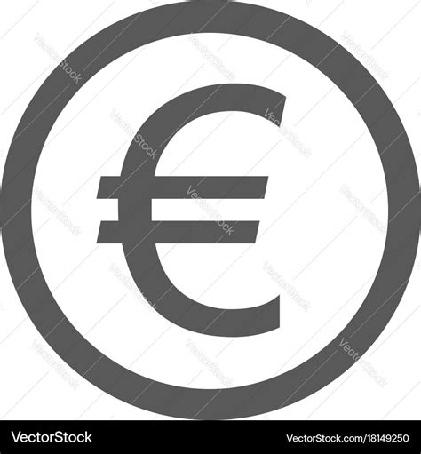 Euro symbol icon simple Royalty Free Vector Image