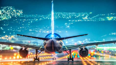 #airline #airplane city lights air travel #aviation #airliner #airport ...