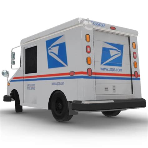 3d model usps truck