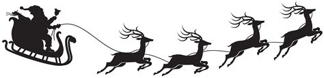 Santa Claus Rudolph Reindeer Silhouette - silhoutte png download - 8000 ...