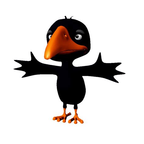 3D asset Crow cartoon | CGTrader