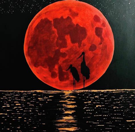 Blood Moon Painting by Steve Boquiron - Pixels