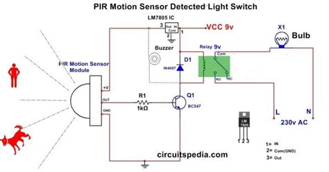 Pir Sensor Circuit Diagram Using 555