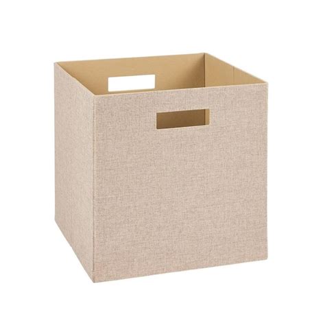 ClosetMaid 13 in. D x 13 in. H x 13 in. W Tan Fabric Cube Storage Bin ...