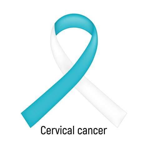 Cancer Ribbon. Cervical cancer. Vector illustration. 22255611 Vector ...