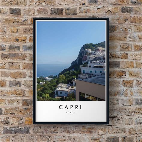 Capri Travel Print Capri Poster Unique Wallart Decor Black - Etsy