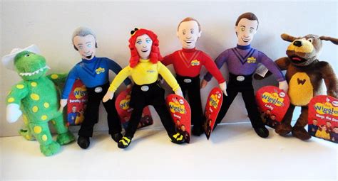 The Wiggles Plush Complete Set of 6 - Dorothy Dinosaur, Anthony, Emma ...