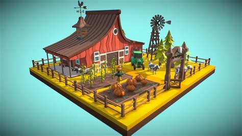 Low Poly Farm V2 - Download Free 3D model by EdwiixGG (@Edwin3D ...