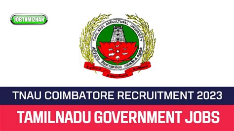 TNAU Coimbatore Recruitment 2023 » Junior Research Fellow Vacancies ...