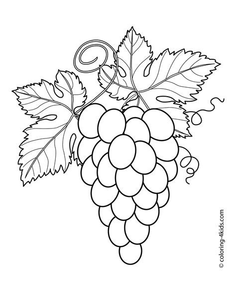 Grapes Printable Coloring Pages - subeloa11