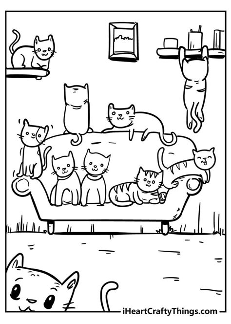 Cute Cat Coloring Pages - 100% Unique And Extra Cute (2022) | Cat ...