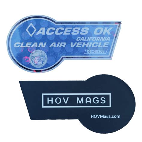 Buy HOV MAGS Removable HOV Lane CAV Decal Magnets (2022, 2021 ...