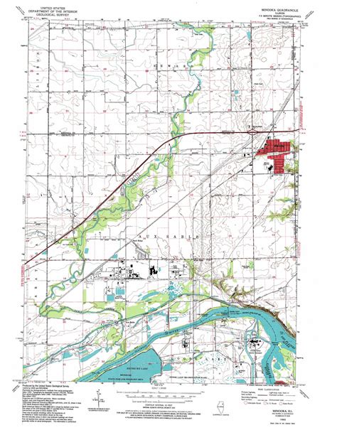 Minooka topographic map, IL - USGS Topo Quad 41088d3