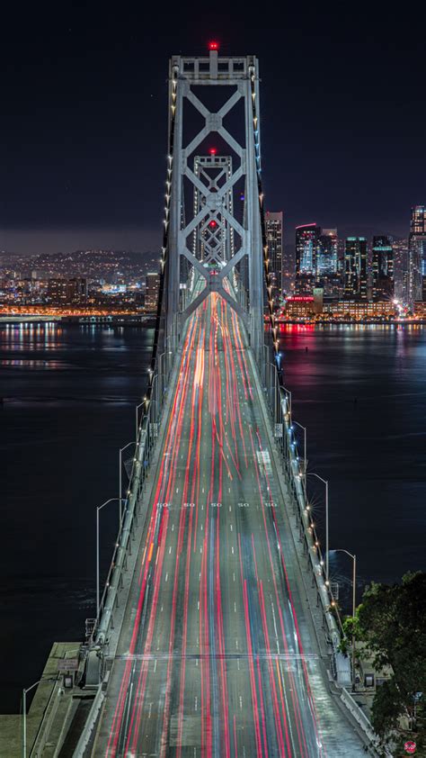 San Francisco - Oakland Bay Bridge at Night - Long Exposure Photography ...