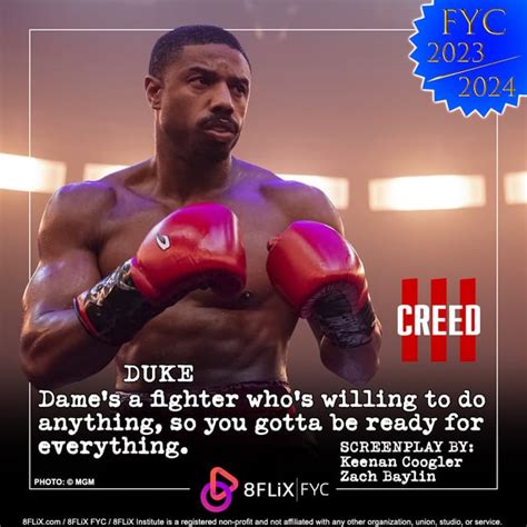 Creed III (2023) screenplay by Keenan Coogler and Zach Baylin; The ...