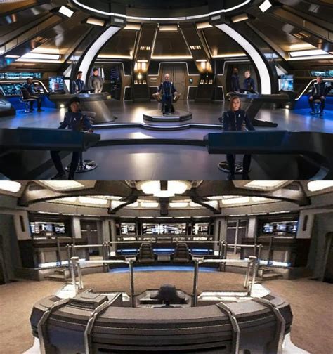 USS Discovery Bridge is only about 1.5x bigger than the USS Voyager ...