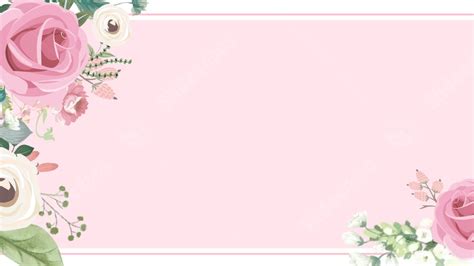 Light Pink Flower Elegant Pink Nature Bouquet Powerpoint Background For ...