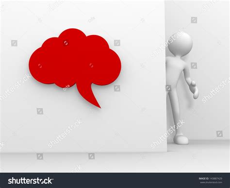 3d People Man Person Blank Bubble Stock Illustration 143887429 ...