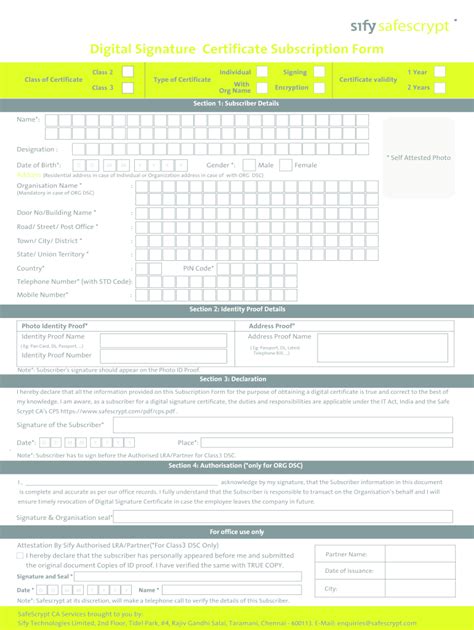 Sify Digital Signature Certificate Subscription Form | airSlate SignNow