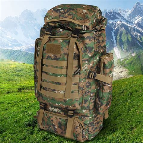 70L Military Tactical Army Backpack Rucksack Hiking Camping Trekking ...