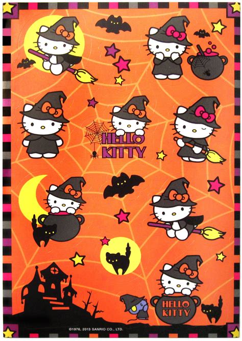 Hello Kitty Halloween stickers Art Halloween, Kawaii Halloween ...