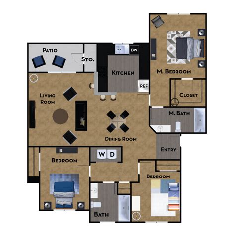 Northwood Ridge Floor Plans | 1, 2 & 3 Bedroom Apartments For Rent