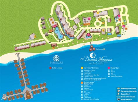 Resort Map | El Dorado Maroma | Riviera Maya, Mexico