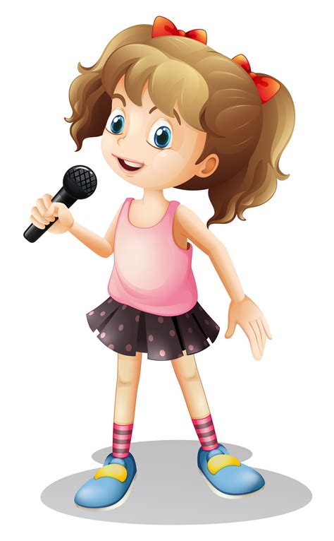 Singing Girl Clipart Image