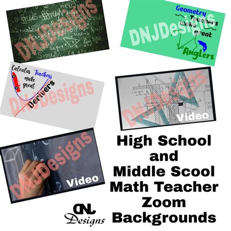 High School and Middle School Math Teacher Zoom Backgrounds - Etsy