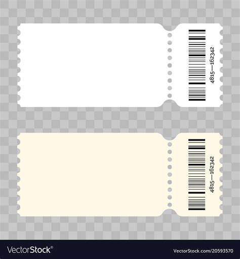 Ticket template modern trendy blank design. Vector admit ticket with ...