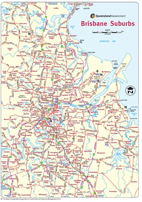 Map of Brisbane including Suburb Boundaries | Download Scientific Diagram