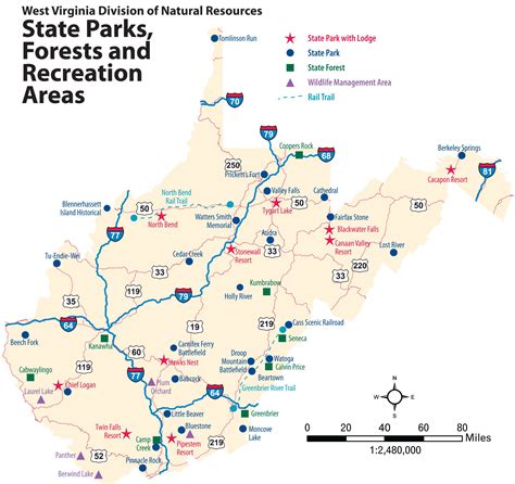 West Virginia State Parks Map - Map Of New Hampshire